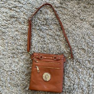 Brown leather purse
